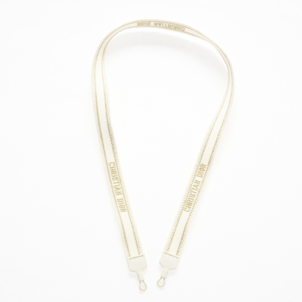 Dior Woven Eyewear Strap - Off-white & Gold